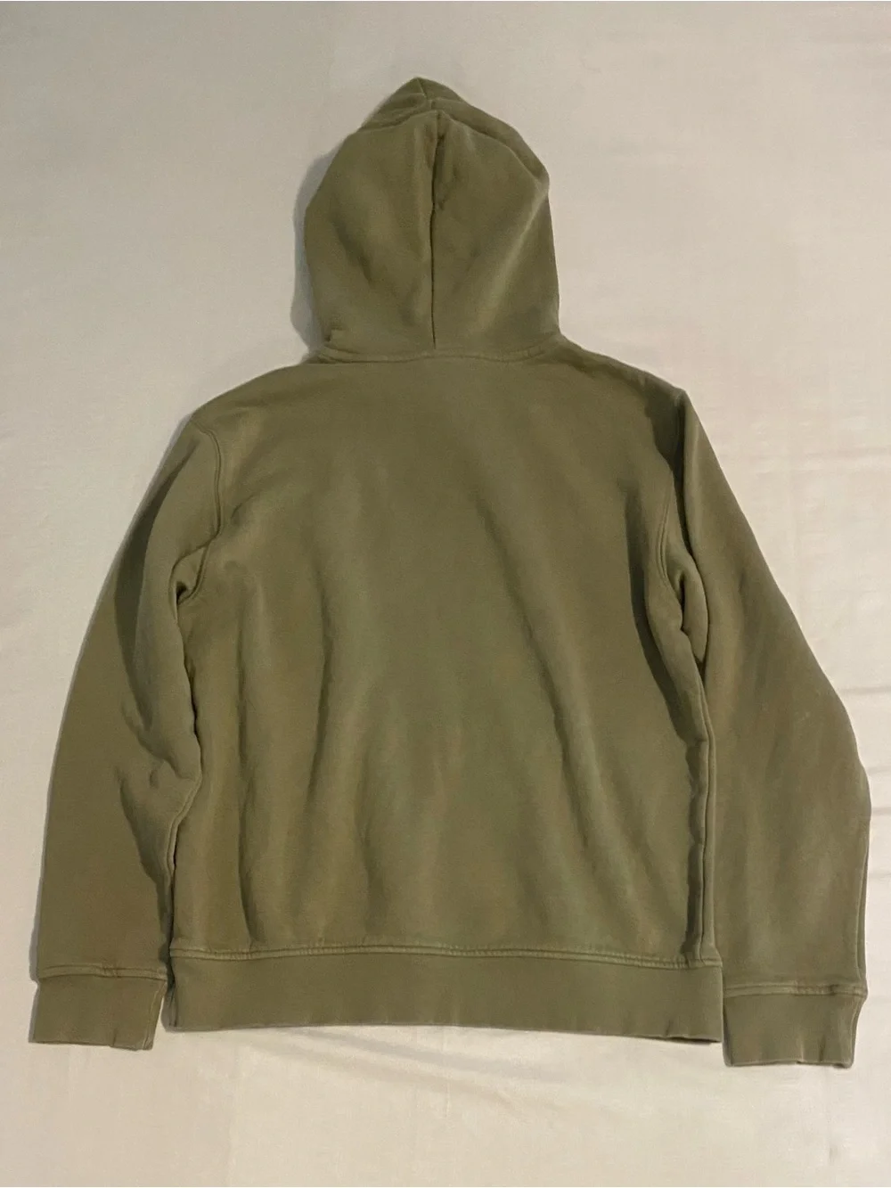 adidas Olive Green Crewneck Hoodie with Trefoil Logo
